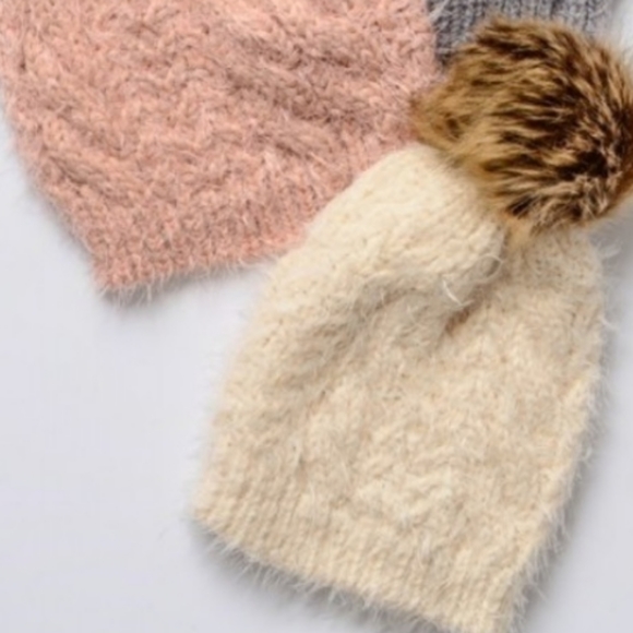 OCTOBER LOVE Ivory Mohair Beanies - Picture 6 of 10
